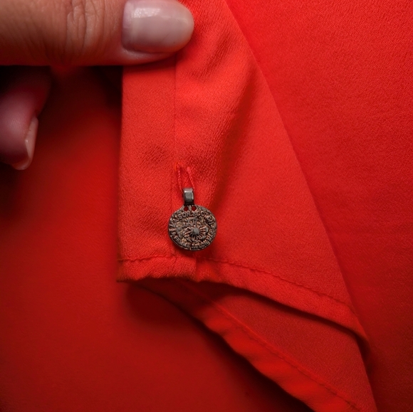 MaIson Scotch  Bright Orange Button-Up Shirt - Picture 5 of 7